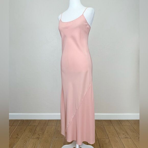 AYR The Ten Outta Ten - Heavyweight Silk Bias Cut Slip Dress Sunset Pink XS - Picture 4 of 16